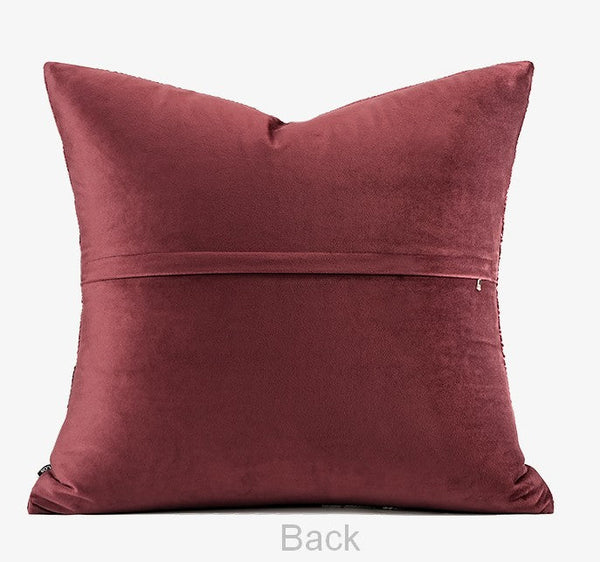 Modern Pillows for Couch, Red Decorative Pillow Covers, Decorative Throw Pillows for Living Room, Large Modern Sofa Pillows-Silvia Home Craft