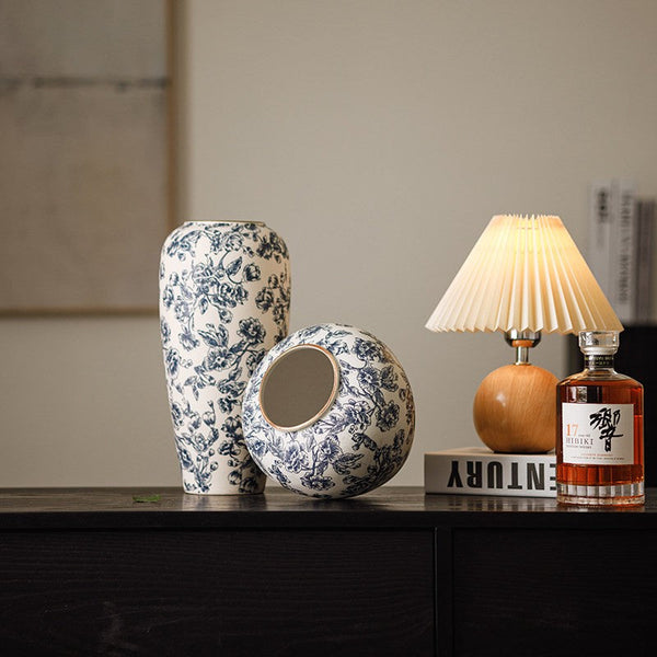 Porcelain Flower Vases, Modern Ceramic Bouquet Vases, Centerpiece on Dining Table, Flower Vase on Table, Handmade Water Holding Flower Vases-Silvia Home Craft