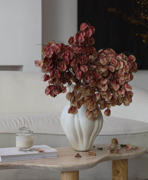Large Porcelain Vases for Modern Home Decor, Unique Handmade Modern Flower Vase, Centerpiece Ceramic Bouquet Vases, Contemporary Vases on Dining Table-Silvia Home Craft