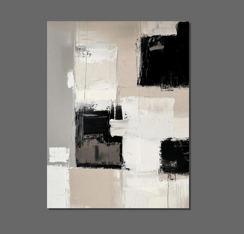 Modern Acrylic Canvas Painting, Oversized Wall Art Painting for Sale, Heavy Texture Paintings, Palette Knife Paniting, Acrylic Painting on Canvas-Silvia Home Craft