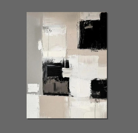 Modern Acrylic Canvas Painting, Oversized Wall Art Painting for Sale, Heavy Texture Paintings, Palette Knife Paniting, Acrylic Painting on Canvas-Silvia Home Craft