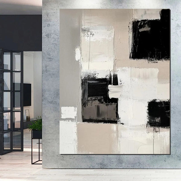 Modern Acrylic Canvas Painting, Oversized Wall Art Painting for Sale, Heavy Texture Paintings, Palette Knife Paniting, Acrylic Painting on Canvas-Silvia Home Craft