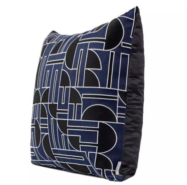 Abstract Decorative Throw Pillows, Geometric Contemporary Pillows, Blue Square Modern Throw Pillows for Couch, Large Simple Throw Pillow for Interior Design-Silvia Home Craft