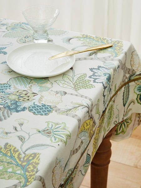 Rustic Table Covers for Kitchen, Large Rectangle Tablecloth for Dining Room Table, Country Farmhouse Tablecloth, Square Tablecloth for Round Table-Silvia Home Craft