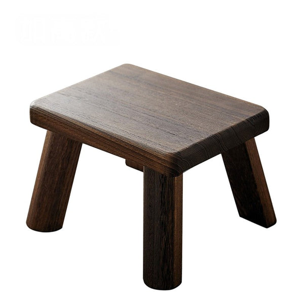 Dining Table Stool, Shoe-changing Stool, Solid Wood low Stool, Paulownia Wood Stool, Children's Wooden Stool, Sofa Stool-Silvia Home Craft