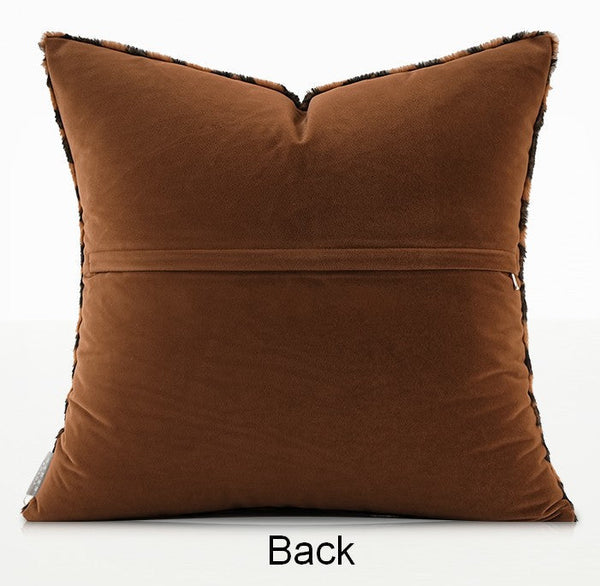 Decorative Pillow Covers, Brown Modern Pillows for Couch, Abstract Decorative Throw Pillows for Living Room, Large Modern Sofa Pillow Cases-Silvia Home Craft