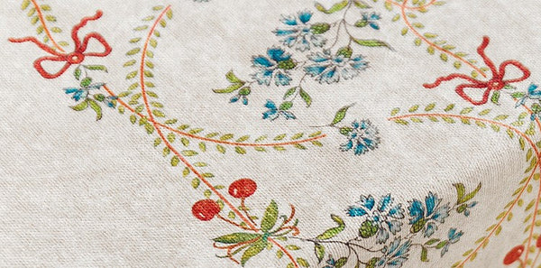 Spring Flower Table Covers for Round Table, Large Modern Rectangle Tablecloth for Dining Table, Farmhouse Table Cloth for Oval Table, Square Tablecloth for Kitchen-Silvia Home Craft