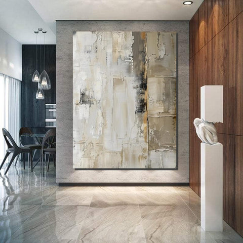Oversized Wall Art Painting for Sale, Modern Acrylic Canvas Painting, Heavy Texture Paintings, Palette Knife Paniting, Acrylic Painting on Canvas-Silvia Home Craft
