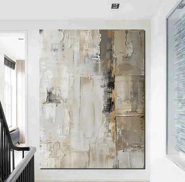 Oversized Wall Art Painting for Sale, Modern Acrylic Canvas Painting, Heavy Texture Paintings, Palette Knife Paniting, Acrylic Painting on Canvas-Silvia Home Craft
