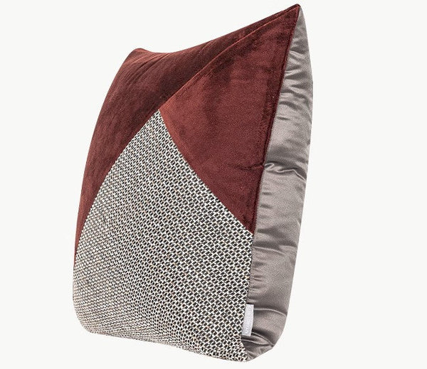 Red Modern Sofa Throw Pillows, Red Decorative Throw Pillows for Couch, Large Abstract Contemporary Throw Pillow for Interior Design-Silvia Home Craft