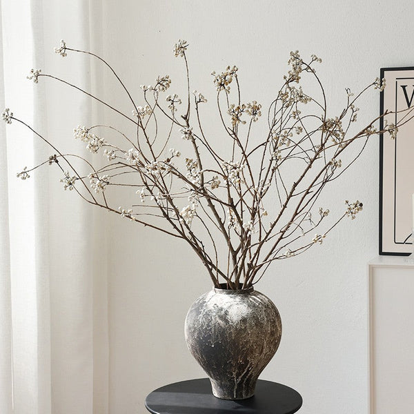 Dried Chinese Tallow Tree Twigs, Natural Decorations, 30 Inch Dried Long Twigs, Flower Arrangement, Handmade Artificial Flower, Natural Dried Branches-Silvia Home Craft
