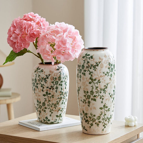 Porcelain Flower Vases, Rustic Flower Vases on Table, Dining Table Centerpiece, Ceramic Bouquet Vases, Handmade Water Holding Flower Vase-Silvia Home Craft