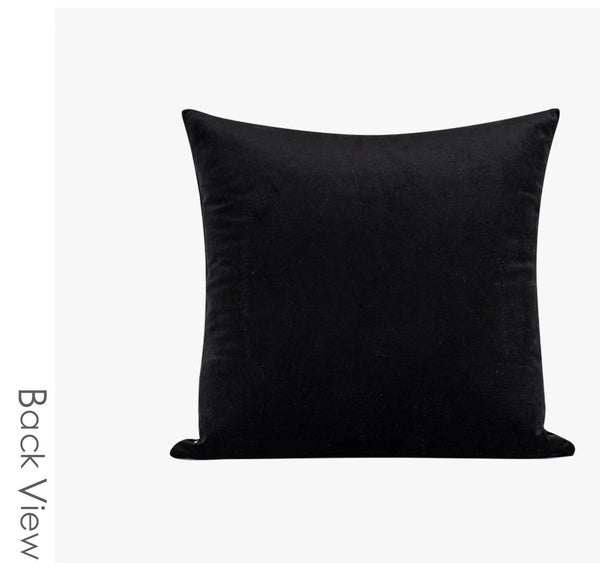 Abstract Contemporary Throw Pillow for Living Room, Black Decorative Throw Pillows for Couch, Large Modern Sofa Throw Pillows-Silvia Home Craft
