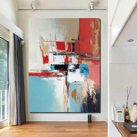 Living Room Abstract Paintings, Impasto Painting, Modern Abstract Painting, Large Acrylic Canvas Paintings, Large Wall Art Ideas-Silvia Home Craft