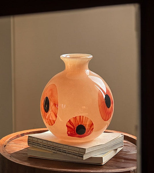 Glass Bud Vases, Handmade Vintage Glass Flower Vases, Water Holding Flower Vases, Flower Vases on Table-Silvia Home Craft