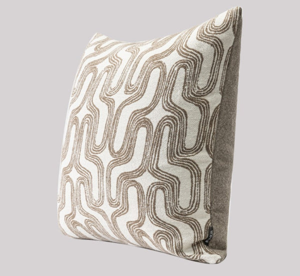 Large Contemporary Throw Pillow for Interior Design, Abstract Decorative Throw Pillows, Geometric Square Modern Throw Pillows for Couch-Silvia Home Craft