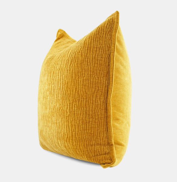 Contemporary Modern Pillows for Couch, Large Modern Sofa Cushion, Yellow Decorative Pillow Covers, Simple Decorative Throw Pillows for Living Room-Silvia Home Craft