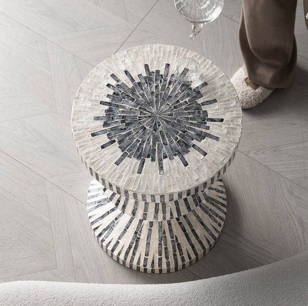 Shell Small Sofa Side Table, Bedside Small Side Table, Portable Casual Side Table, Contemporary Round Side Table, Creative Coffee Table