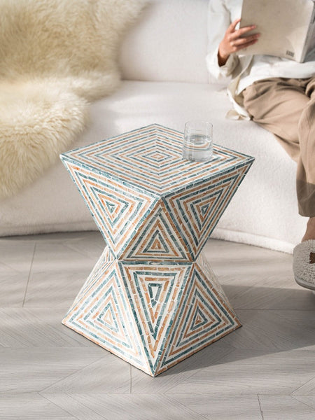 Modern Small End Table, Contemporary Small Sofa Side Table, Unique Shell Small Side Table, Portable Casual Side Table, Creative Coffee Table