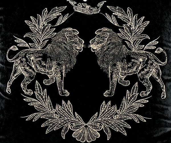 Modern Pillows for Couch, Embroidery Lion Decorative Pillow Covers, Decorative Throw Pillows for Living Room, Large Modern Sofa Pillows-Silvia Home Craft