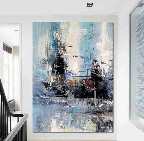 Large Paintings for Dining Room, Acrylic Painting on Canvas, Simple Abstract Art, Wall Art Paintings for Bedroom, Simple Modern Art Paintings-Silvia Home Craft
