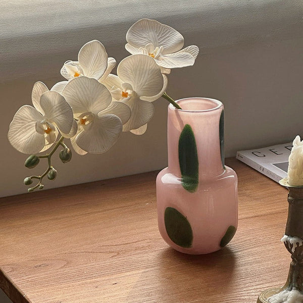 Handmade Glass Bud Vases, Flower Vases on Table, Vintage Small Glass Flower Vases, Water Holding Flower Vases-Silvia Home Craft