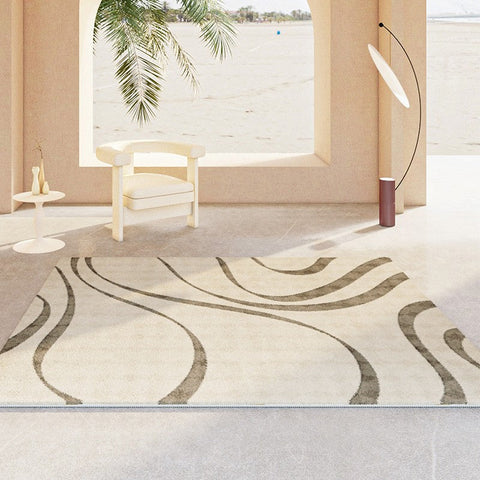 Modern Hallway Runner Rugs, Dining Room Modern Rug Ideas, Large Modern Rugs for Living Room, Contemporary Rugs Next to Bed, Modern Runner Rugs for Entryway-Silvia Home Craft