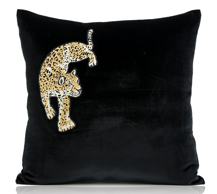 Cheetah Decorative Throw Pillows Modern Sofa, Animal Print Leopard Cushion, Wild Safari Home Accent Decor
