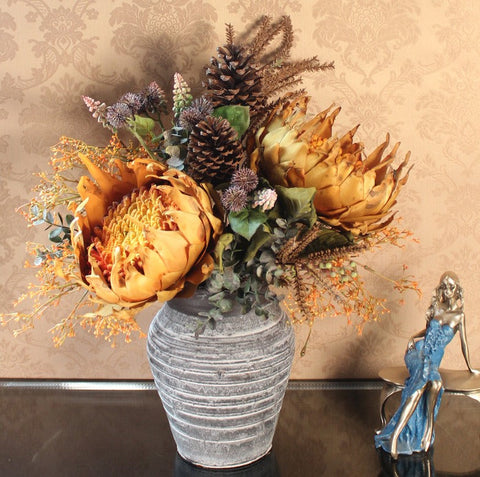 Large Bunch of Sunflowers Arrangement, Real Touch Faux Silk Floral Bouquet Table Centerpiece, Amazing Artificial Floral Arrangement for Dining Room-Silvia Home Craft