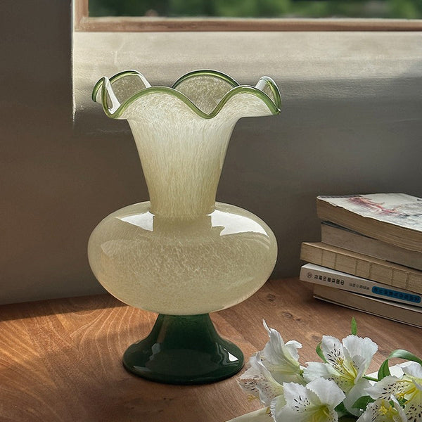 Vintage Glass Flower Vases, Water Holding Flower Vases, Bouquet Flower Vase, Glass Bud Vases, Modern Glass Vases for Flowers-Silvia Home Craft