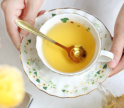 Unique Ceramic Coffee Cups, Creative Porcelain Tea Cup Saucer Set, Traditional English Tea Cup and Saucer, Afternoon British Tea Cups-Silvia Home Craft