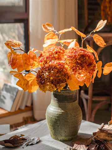 Hydrangea Flowers, Artificial Floral for Bedroom, Flower Arrangement Ideas for Dining Room Table, Simple Modern Floral Arrangement Ideas for Home Decoration-Silvia Home Craft