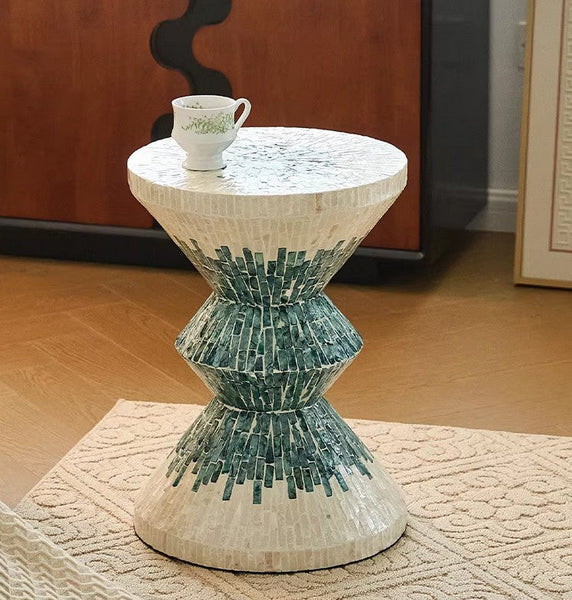 Modern Side Table, Shell Small Sofa Side Table, Contemporary Bedside Table, Bedside Small Side Table, Small End Table, Portable Casual Side Table, Creative Coffee Table, Contemporary Side Table