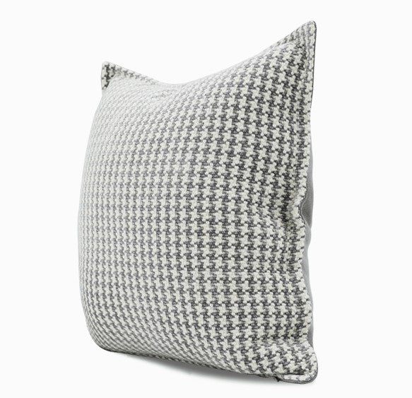 Gray Chequer Modern Sofa Pillows, Large Decorative Throw Pillows, Contemporary Square Modern Throw Pillows for Couch, Abstract Throw Pillow for Interior Design-Silvia Home Craft