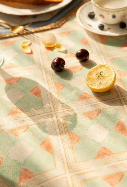 British Mid Century Fiberflax Tablecloth, Rectangle Tablecloth for Dining Room Table, Square Tablecloth for Coffee Table, Farmhouse Table Cloth, Wedding Tablecloth, Waterproof Tablecloth-Silvia Home Craft