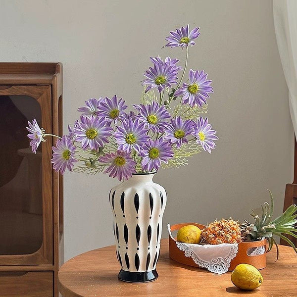 Modern Flower Vases on Table, Porcelain Flower Vases, Water Holding Flower Vases, Handmade Bouquet Ceramic Vases-Silvia Home Craft