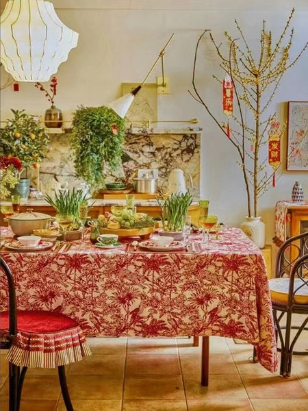Jungle Animals Leopard Parrot Pattern Tablecloth for Home Decoration, Modern Rectangle Tablecloth for Dining Room Table, Large Square Tablecloth, Christmas Tablecloth-Silvia Home Craft