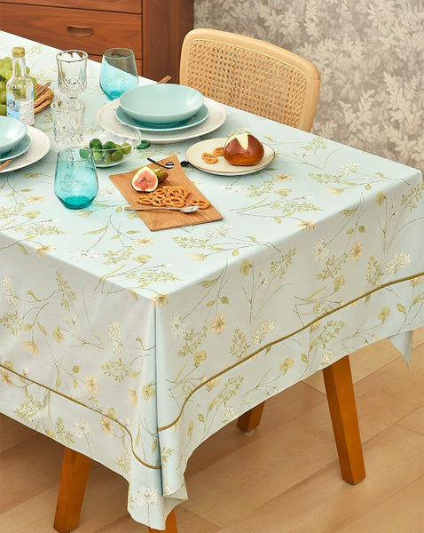Farmhouse Table Cloth, Wedding Tablecloth, Large Rectangle Tablecloth for Dining Room Table, Rectangular Table Covers for Kitchen, Square Tablecloth for Coffee Table-Silvia Home Craft