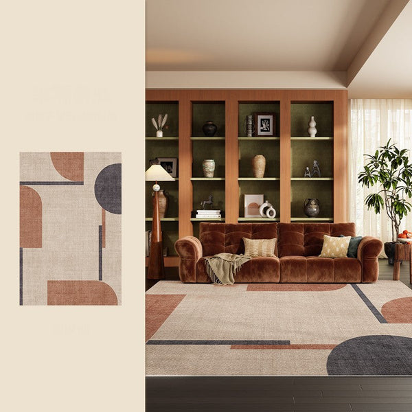 Dining Room Geometric Modern Rugs, Bedroom Modern Rugs, Mid Century Modern Rugs for Living Room, Contemporary Modern Rugs under Coffee Table-Silvia Home Craft