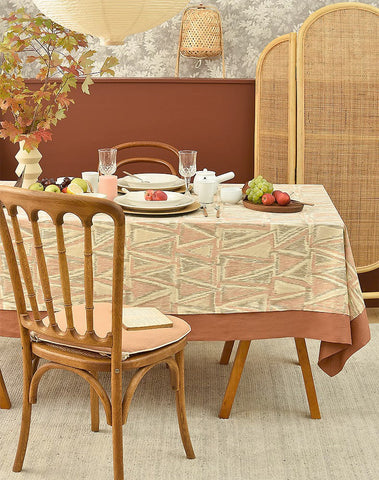 Extra Large Rectangle Tablecloth for Dining Room Table, Geometric Modern Table Covers for Kitchen, Country Farmhouse Tablecloths for Oval Table-Silvia Home Craft