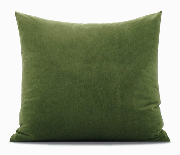 Contemporary Modern Sofa Pillows, Green Leaves Square Modern Throw Pillows for Couch, Simple Decorative Throw Pillows, Large Throw Pillow for Interior Design-Silvia Home Craft