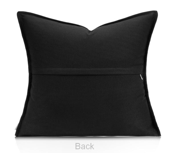 Decorative Pillows for Couch, Contemporary Throw Pillows for Living Room, Black and White Modern Sofa Pillows, Modern Square Pillows-Silvia Home Craft