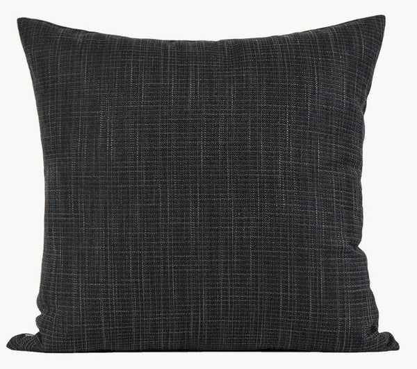 Geometric Square Modern Throw Pillows for Couch, Abstract Black Decorative Throw Pillows, Large Contemporary Throw Pillow for Interior Design-Silvia Home Craft