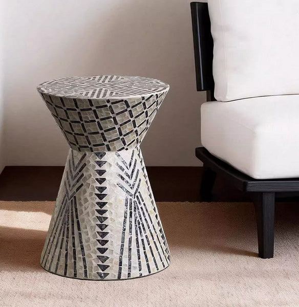Modern Portable Casual Side Table, Contemporary Round Side Table, Creative Coffee Table, Bedside Small Side Table, Shell Small Sofa Side Table