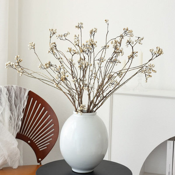 Dried Tree Twigs, Flower Arrangement, Dried Chinese Tallow Tree Twigs, Natural Decorations, Handmade Artificial Flower, Natural Dried Branches-Silvia Home Craft