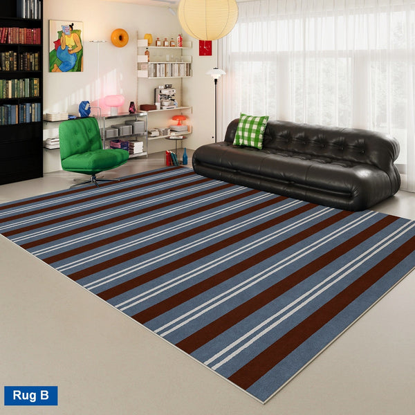 Colorful Modern Rugs for Living Room, Dining Room Geometric Modern Rugs, Mid Century Modern Rugs, Contemporary Modern Rugs under Coffee Table-Silvia Home Craft