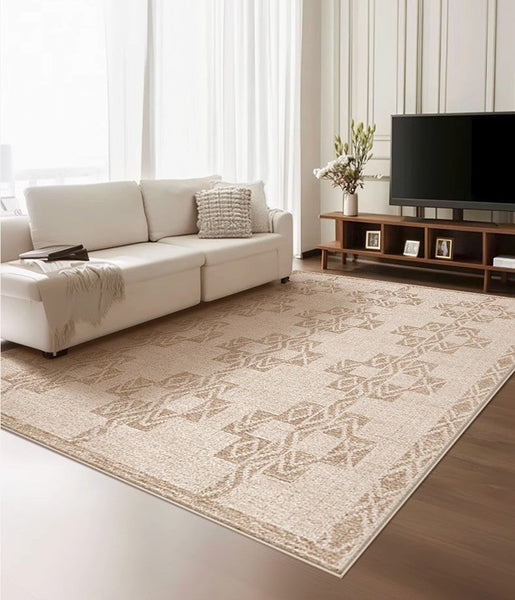 Modern Rug Ideas for Bedroom, Geometric Modern Rug Placement Ideas for Living Room, Contemporary Area Rugs for Dining Room-Silvia Home Craft