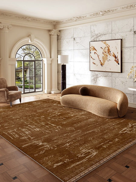 Mid Century Modern Rugs for Living Room, Geometric Contemporary Rugs, Abstract Contemporary Modern Rugs for Dining Room-Silvia Home Craft