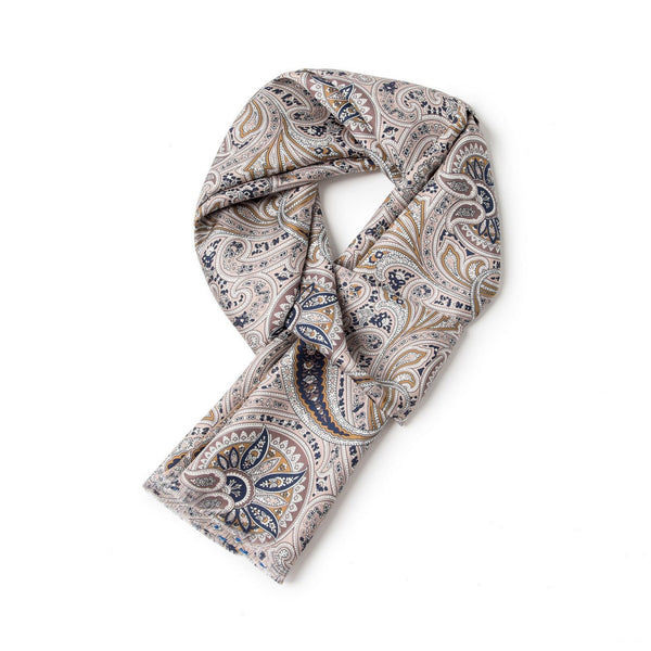 Silk Scarf For Suit, British Style Long Scarf, Business Silk Scarf Men, Luxury Silk Neck Scarf, Mens Spring Autumn Scarf, Formal Wear Silk Scarf, Silk Ascot For Men, Lightweight Silk Scarf Men-Silvia Home Craft