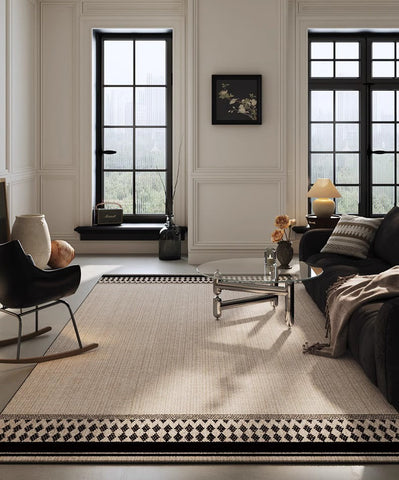 Modern Area Rugs under Sofa, Abstract Contemporary Rugs for Bedroom, Large Modern Rugs for Living Room, Dining Room Floor Rugs, Modern Carpets for Office-Silvia Home Craft